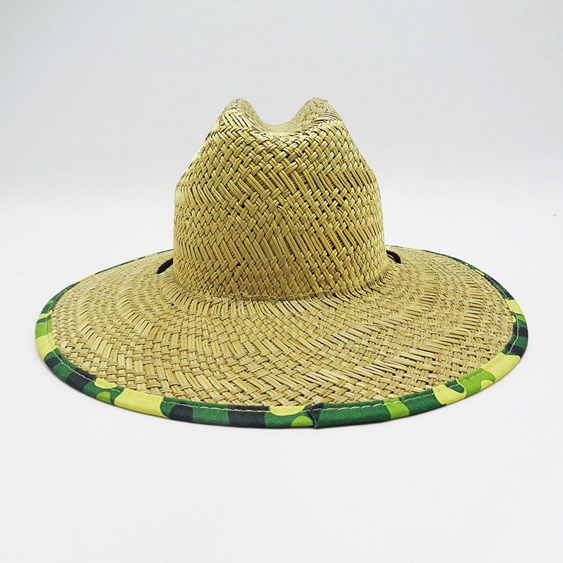 Sombrero de paja de camuflaje