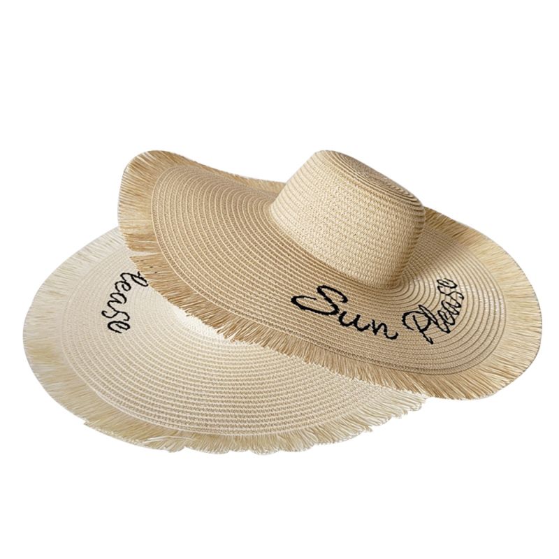 Sombrero de paja flexible China Sun Please Lady