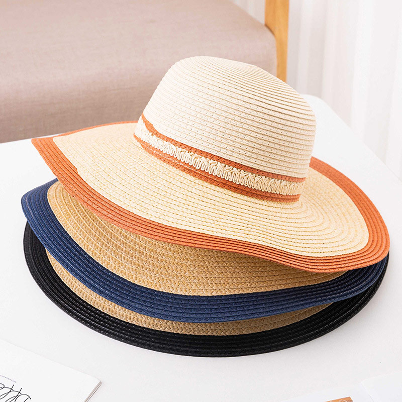 Sombrero de sol flexible con rayas clásicas personalizadas para dama