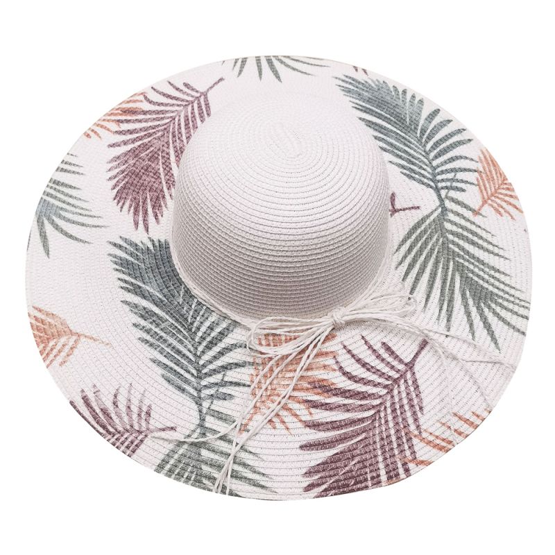 sombrero de paja de señora con estampado personalizado