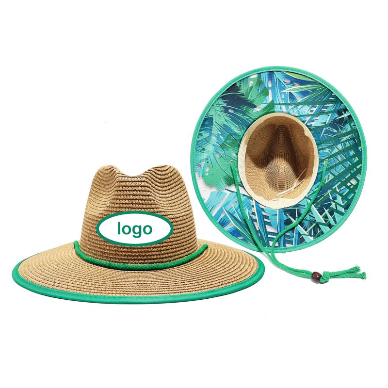 Sombrero de playa de paja de papel de bajo precio