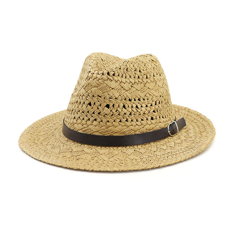 Sombrero Fedora de paja de papel hueco para hombre