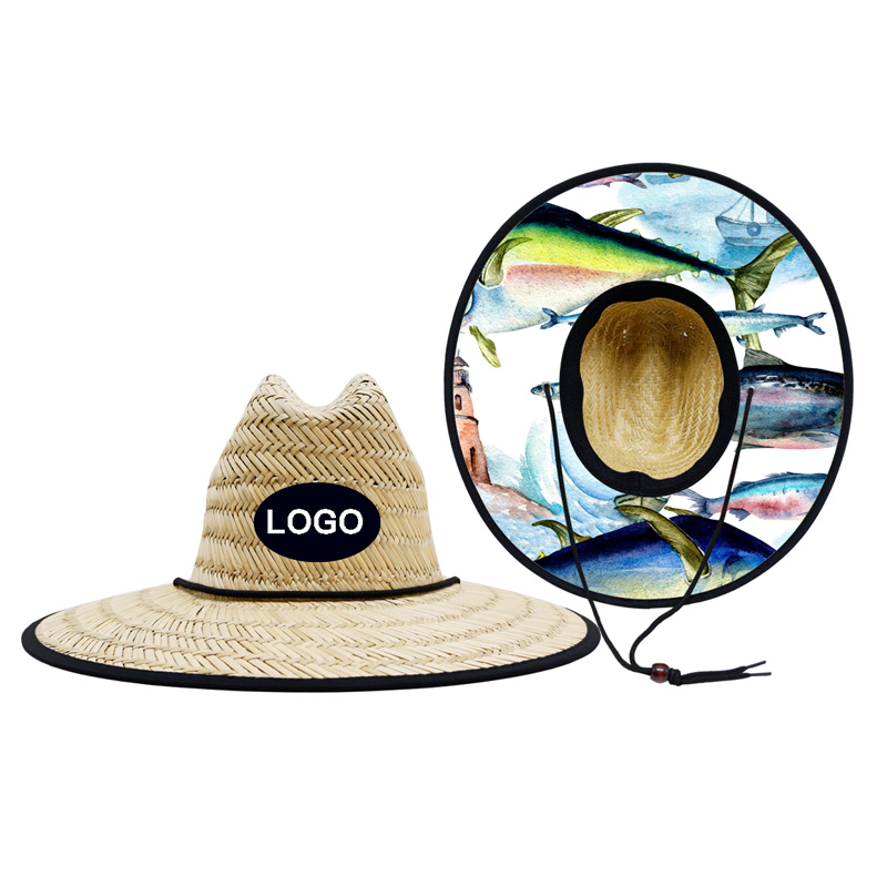 Sombrero de paja de pesca para hombre