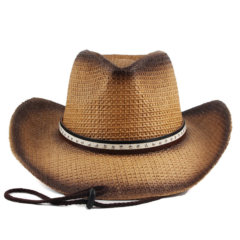 Sombrero de paja para hombre al aire libre vaquero sol