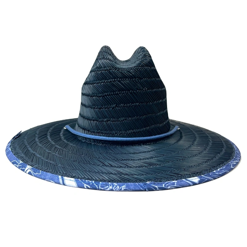 Sombreros de paja azul marino