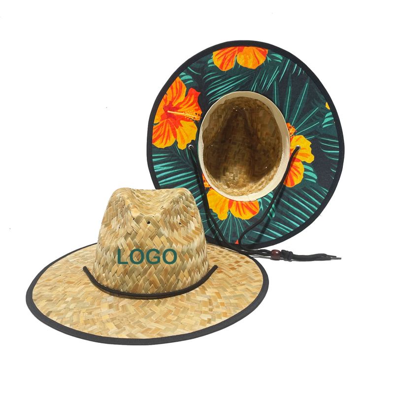 Sombrero de paja para hombre personalizado OEM Rush