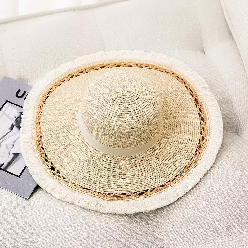 Sombrero flexible de mujer de paja de papel OEM