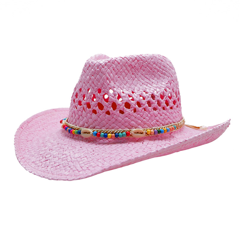 Sombrero de Paja Vaquero Rosa