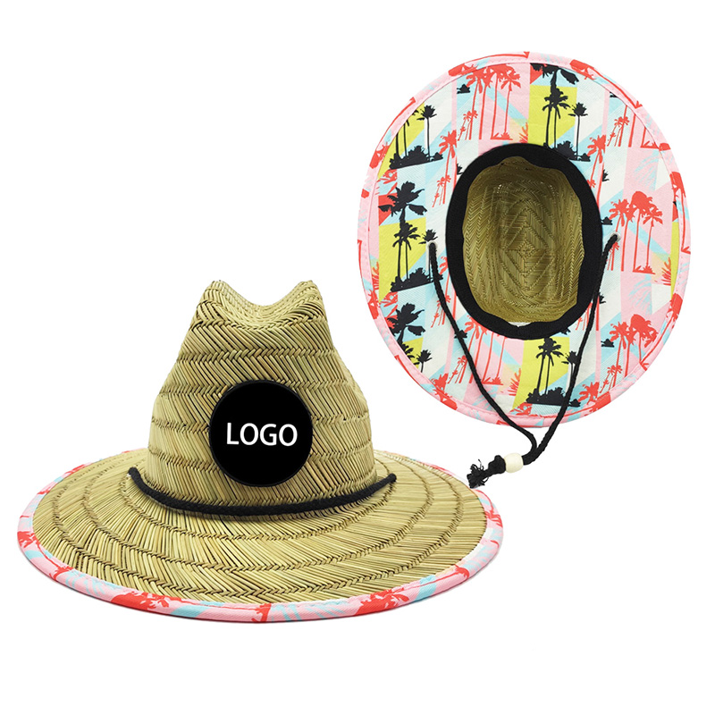 Sombrero de paja de salvavidas para niñas pequeñas